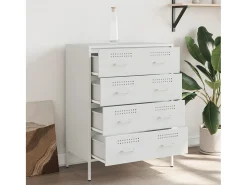 Aparador blanco 68x39x89 cm acero