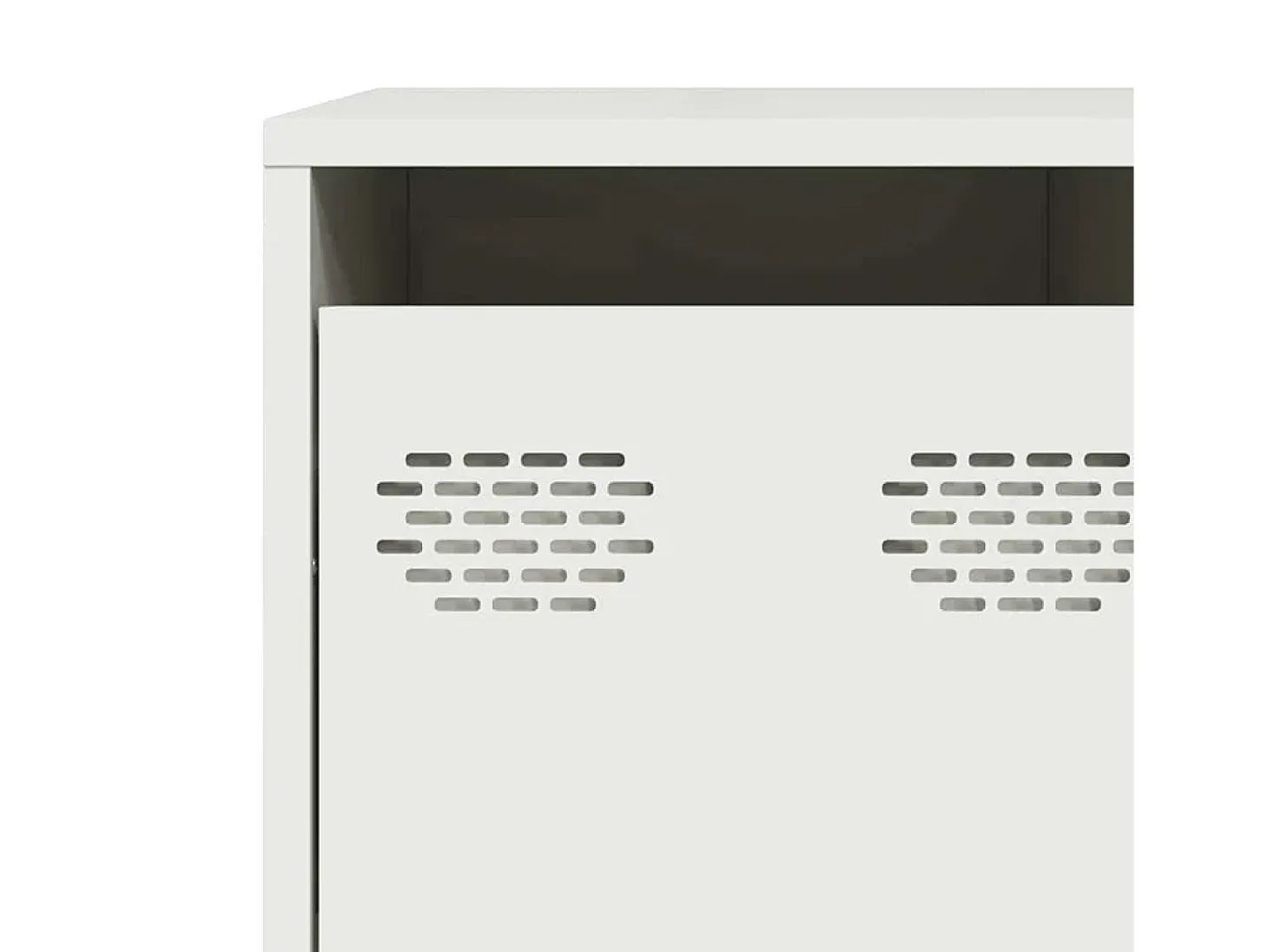 Aparador blanco 135x39x103,5 cm acero laminado en frío