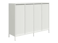 Aparador blanco 135x39x103,5 cm acero laminado en frío