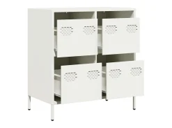 Aparador blanco 68x39x73,5 cm acero laminado en frío
