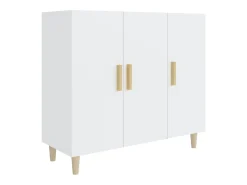 Aparador blanco 90x34x80 cm madera contrachapada