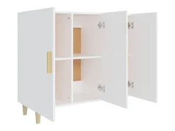 Aparador blanco 90x34x80 cm madera contrachapada