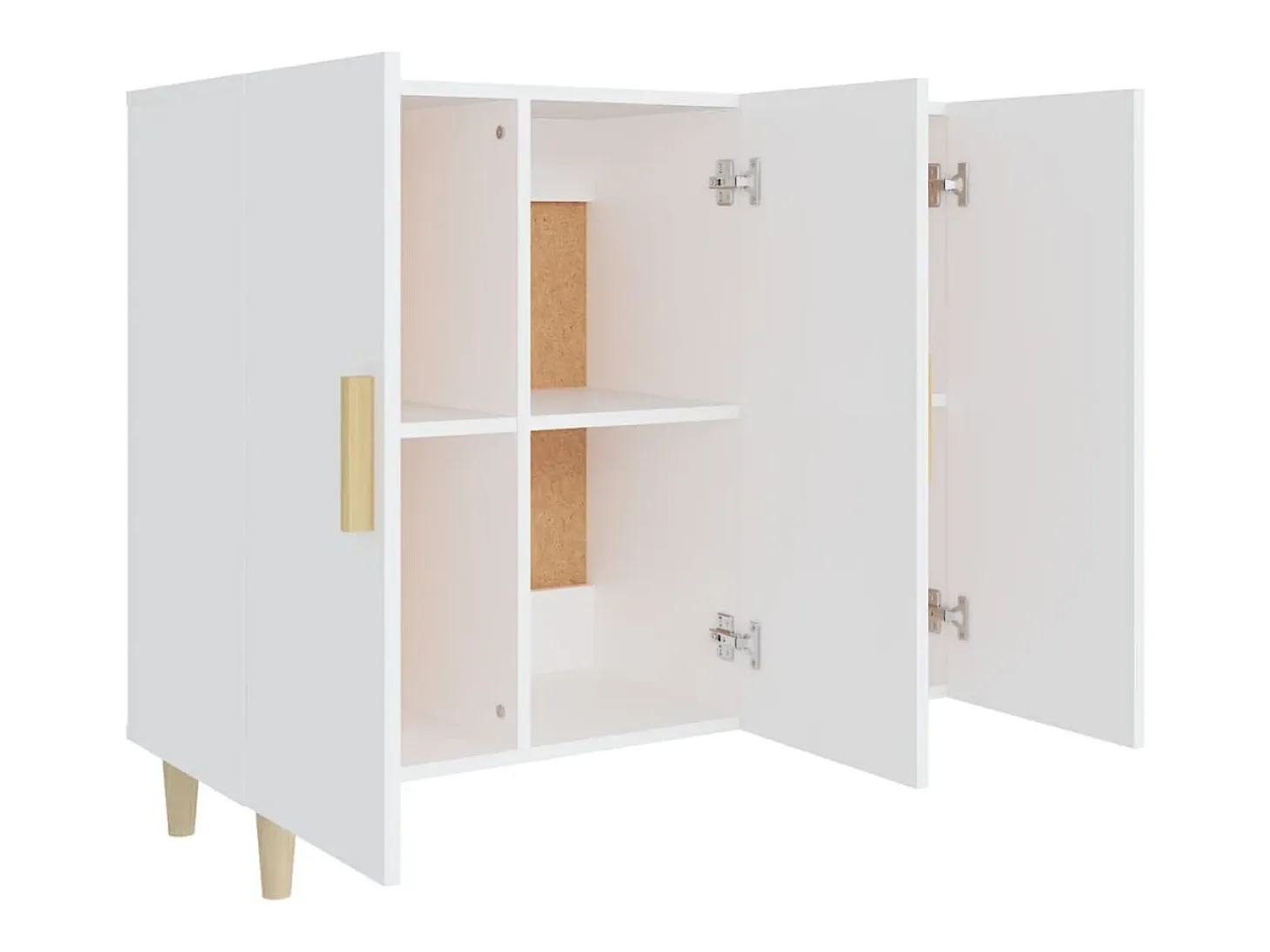 Aparador blanco 90x34x80 cm madera contrachapada