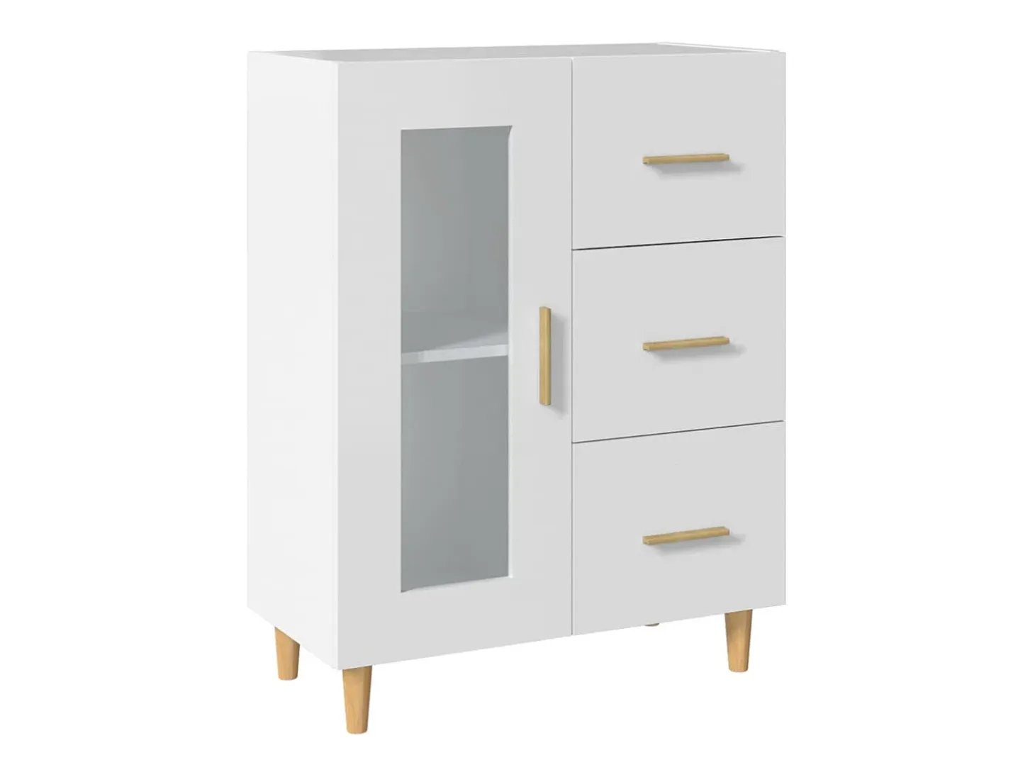 Aparador blanco 69,5x34x90 cm madera de ingeniería