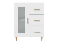 Aparador blanco 69,5x34x90 cm madera de ingeniería