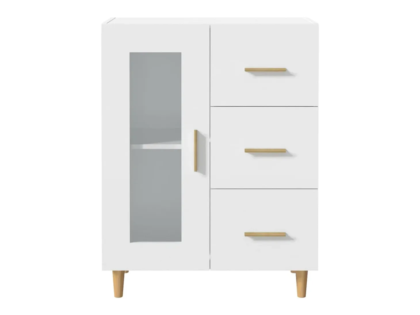 Aparador blanco 69,5x34x90 cm madera de ingeniería