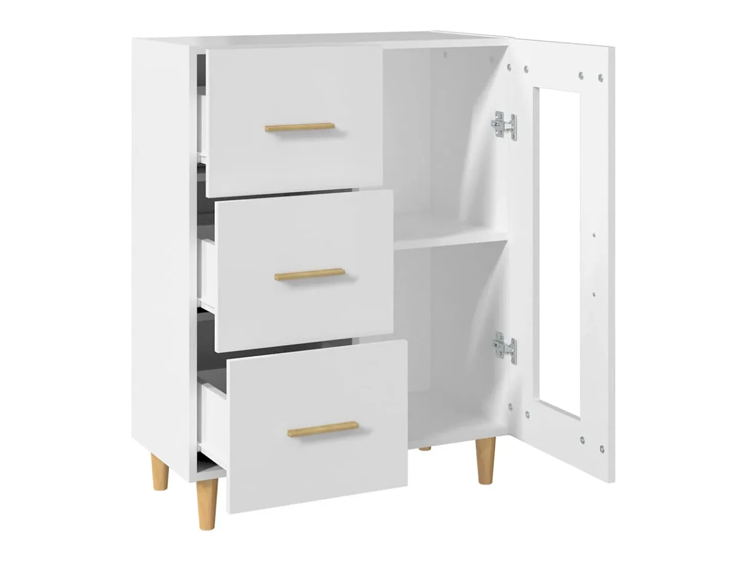 Aparador blanco 69,5x34x90 cm madera de ingeniería