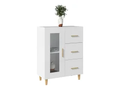 Aparador blanco 69,5x34x90 cm madera de ingeniería