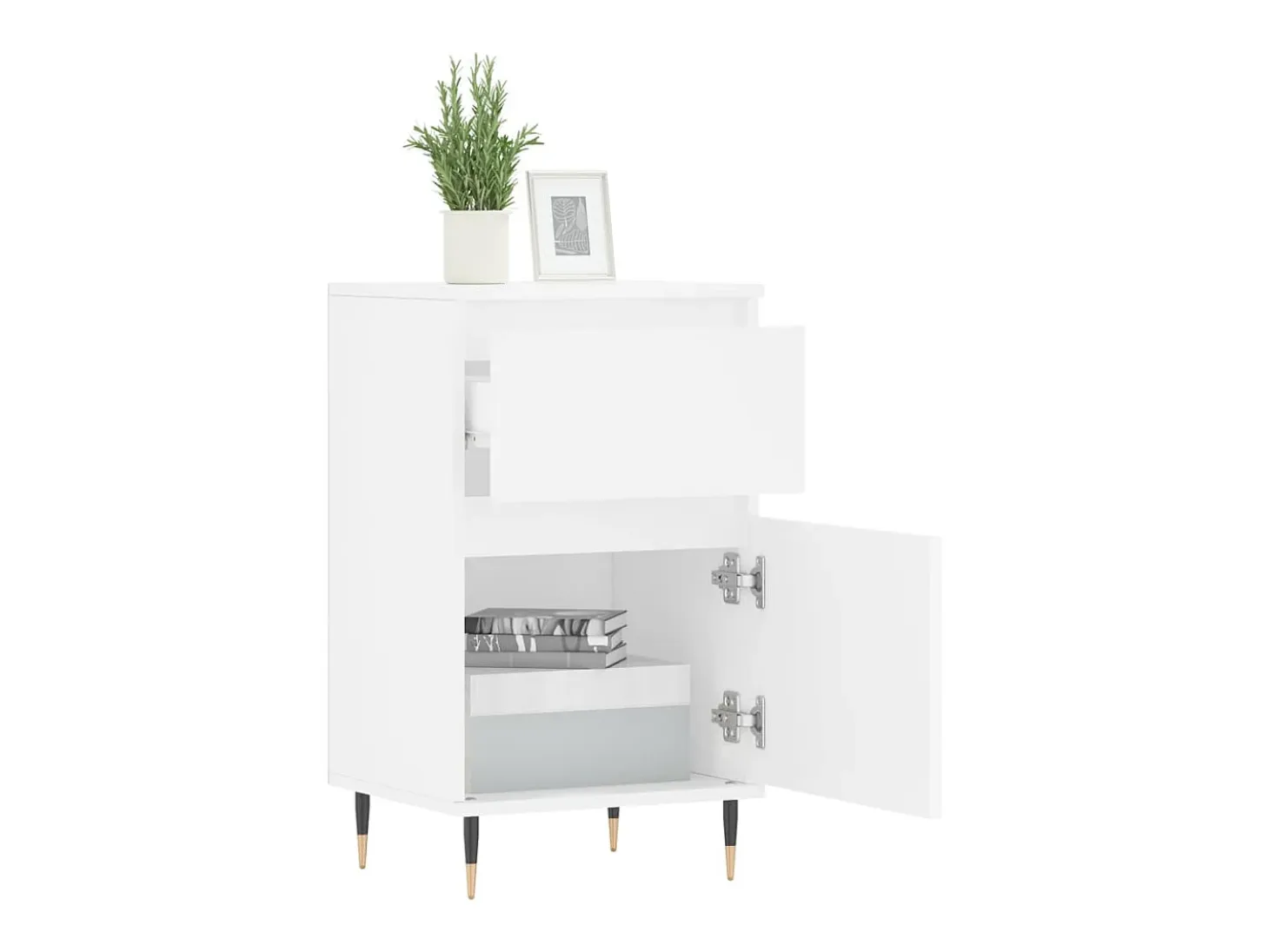 Aparador blanco 40x35x70 cm madera de ingeniería