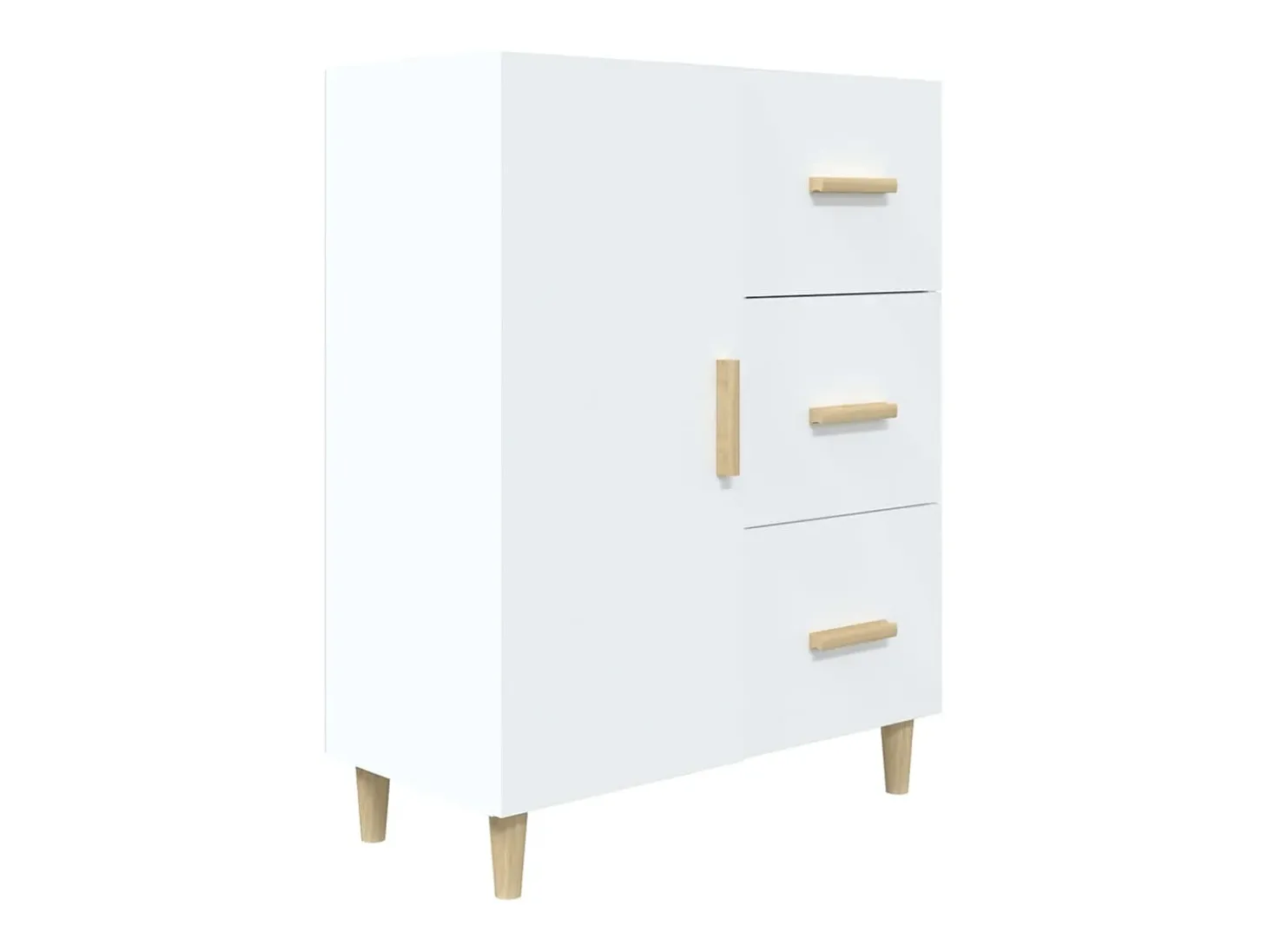 Aparador blanco 69,5x34x90 cm madera de ingeniería