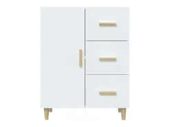 Aparador blanco 69,5x34x90 cm madera de ingeniería