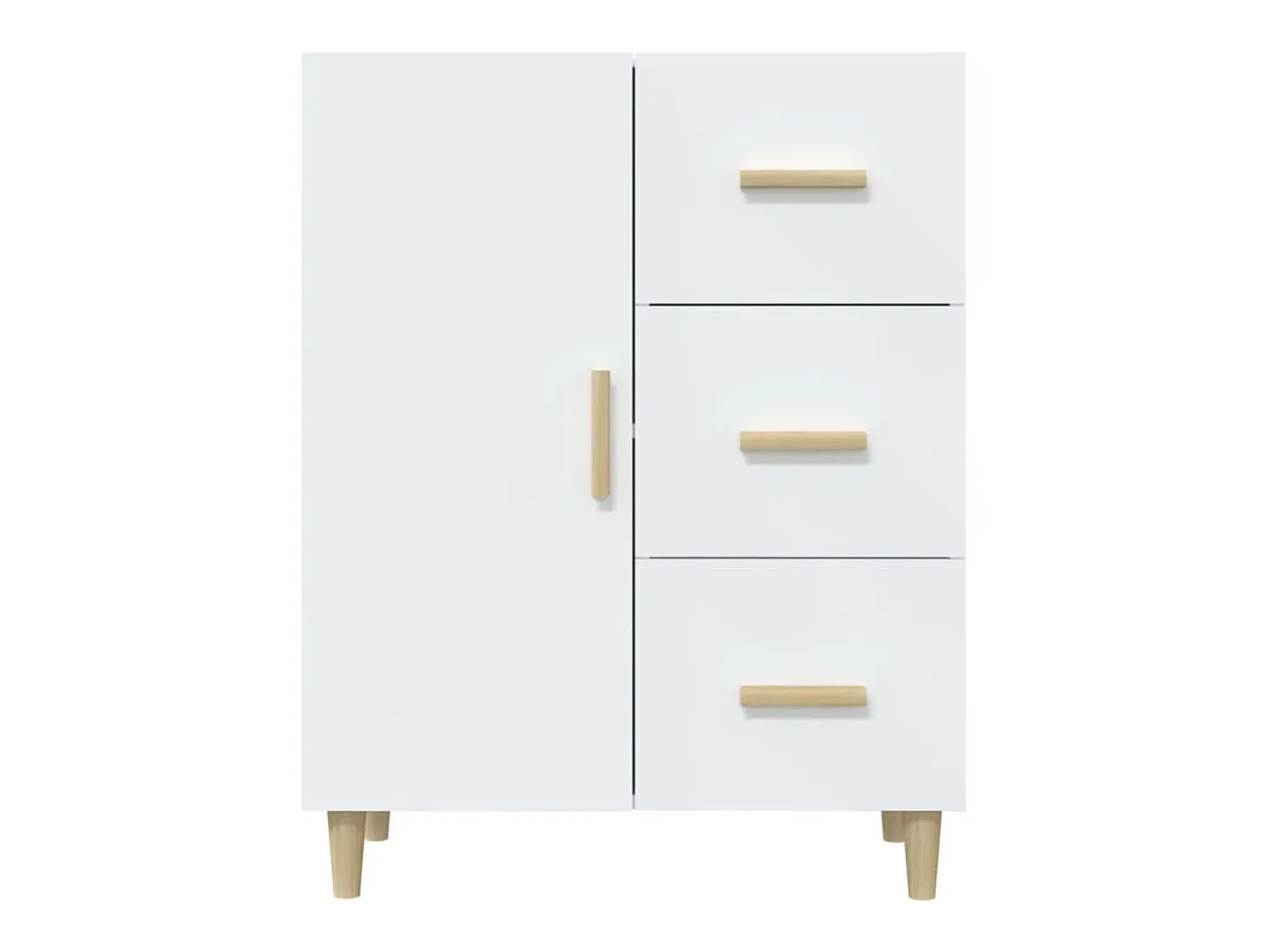 Aparador blanco 69,5x34x90 cm madera de ingeniería