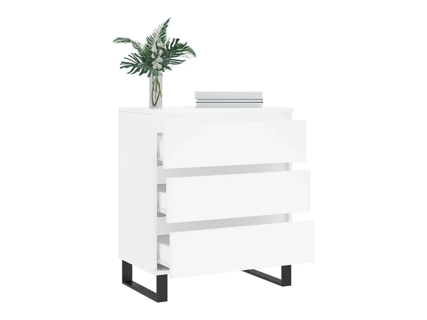 Aparador Blanco 60x35x70 cm Madera de Ingeniería