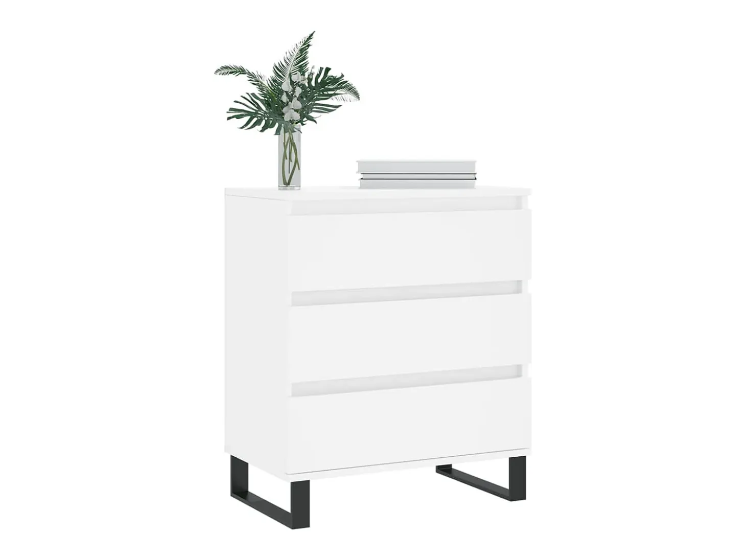 Aparador Blanco 60x35x70 cm Madera de Ingeniería
