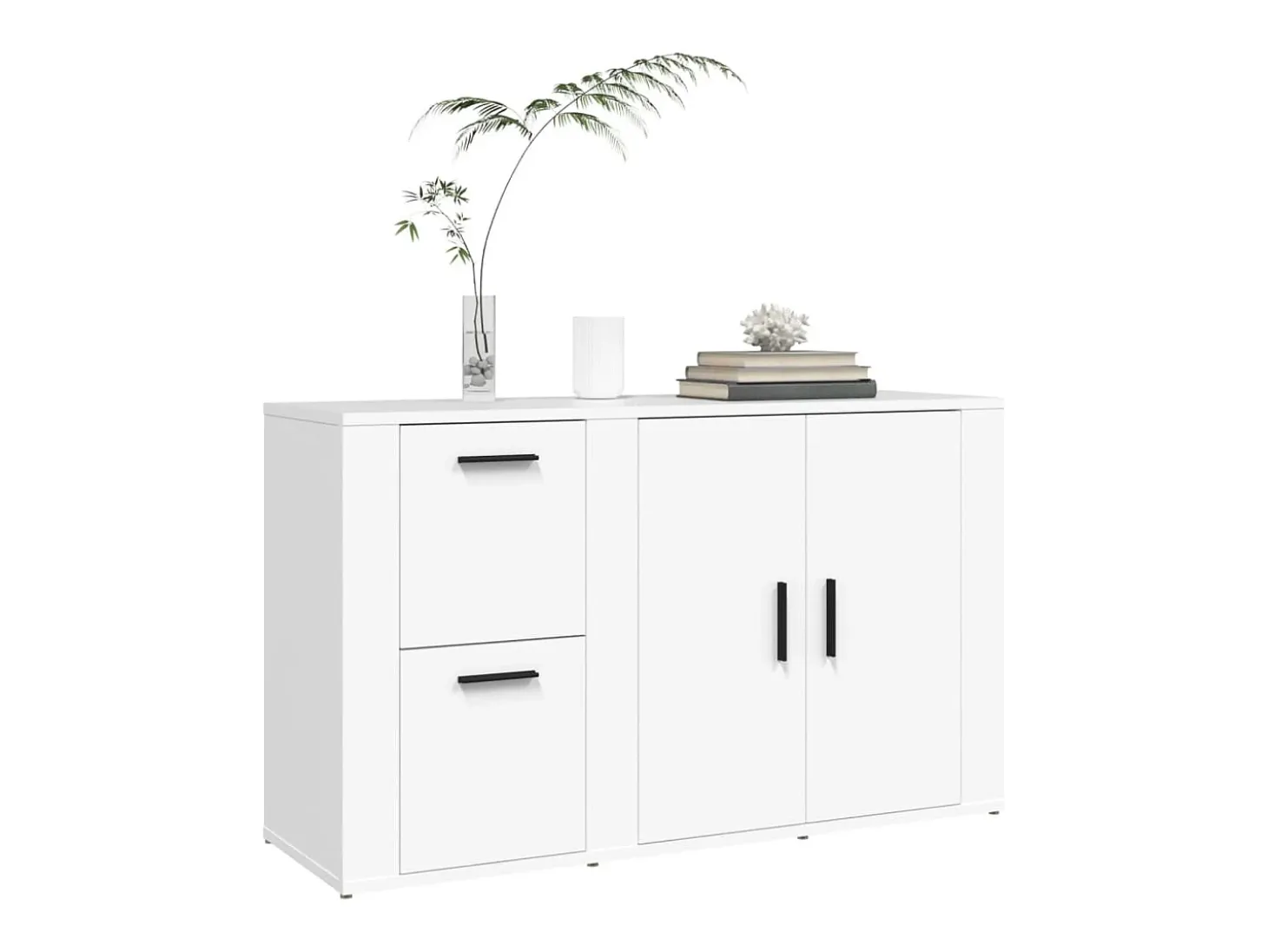 Aparador Blanco 100x33x59,5 cm Madera de Ingeniería