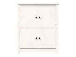 Aparador Blanco 83x41,5x100 cm Madera Maciza de Pino