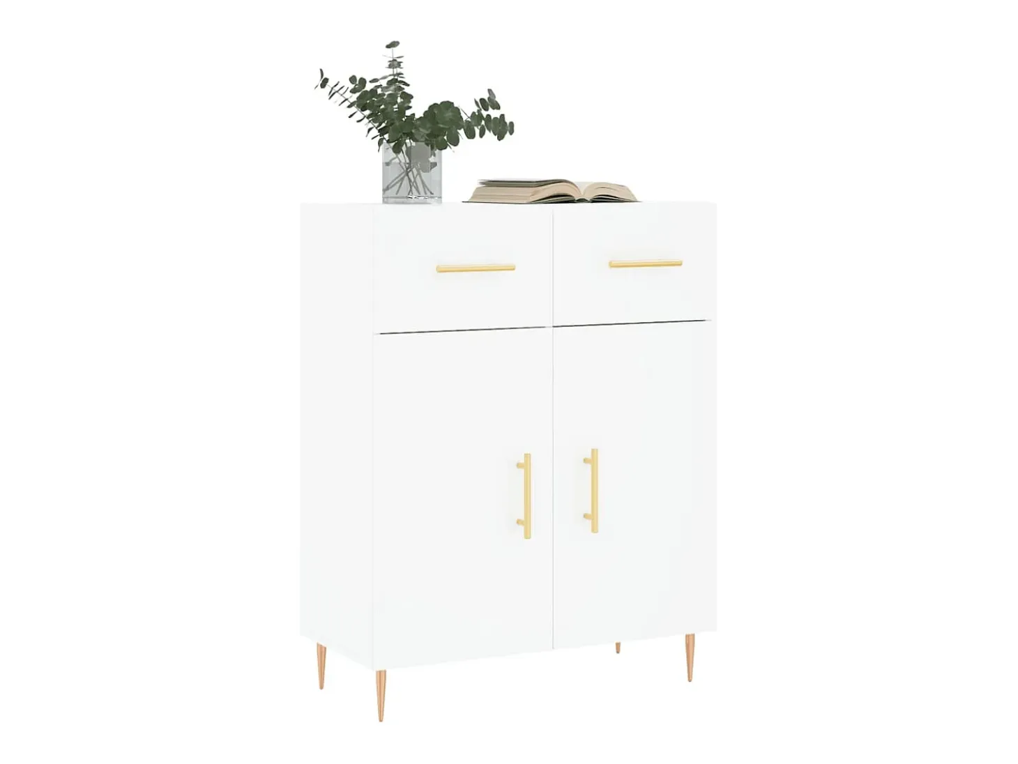 Aparador blanco 69,5x34x90 cm madera de ingeniería