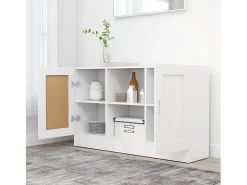 Aparador Blanco 120x30,5x70 cm Madera de Ingeniería