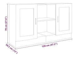 Aparador Blanco 120x30,5x70 cm Madera de Ingeniería