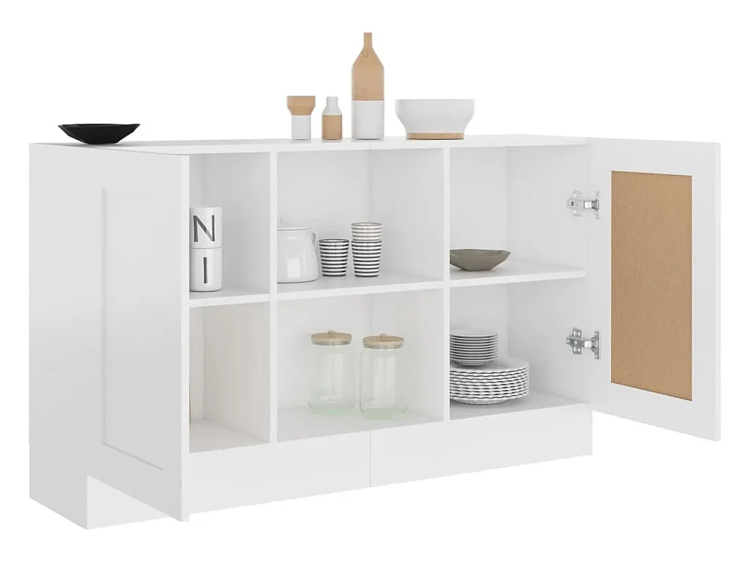 Aparador Blanco 120x30,5x70 cm Madera de Ingeniería