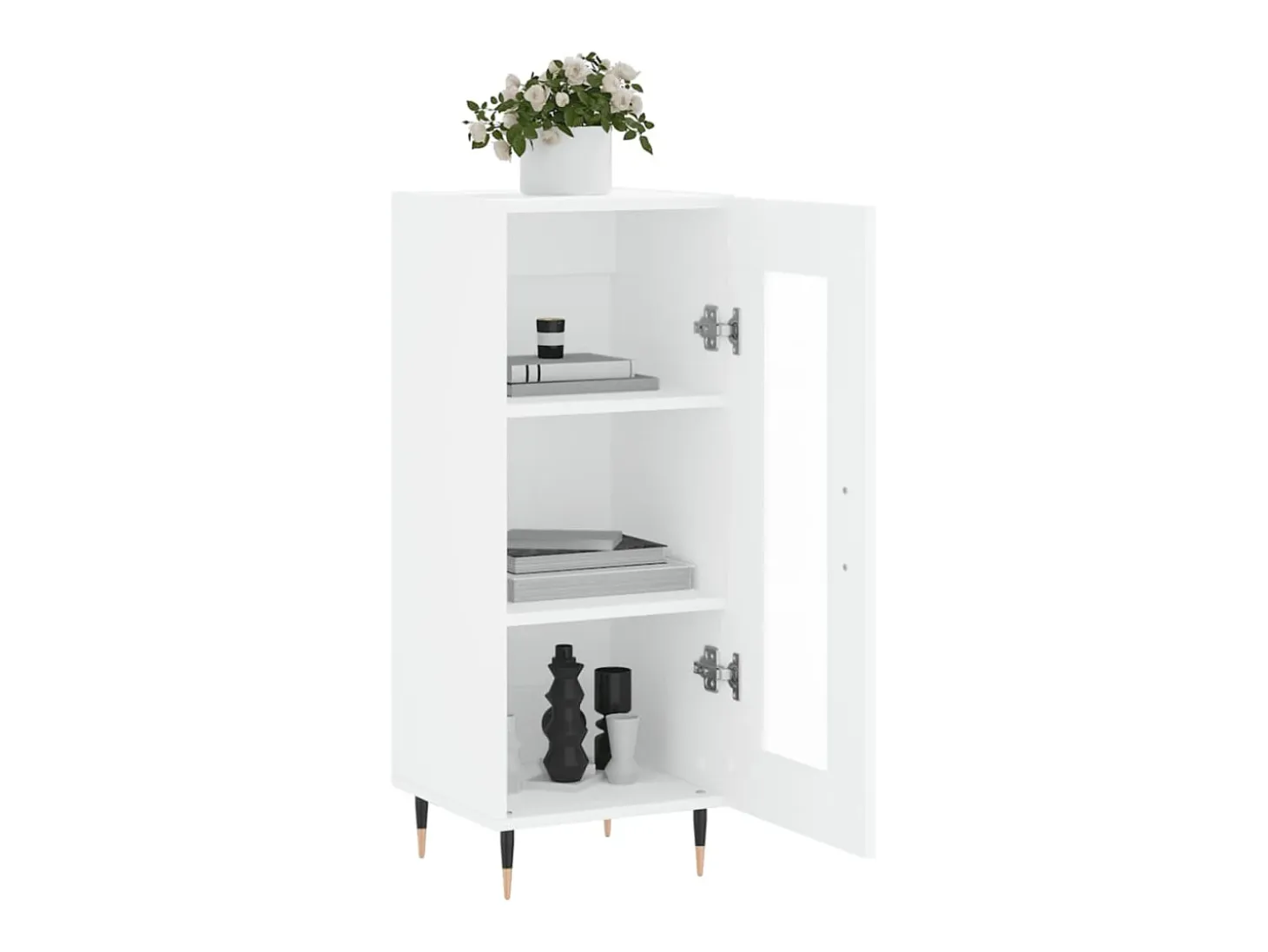 Aparador blanco 34,5x34x90 cm madera de ingeniería