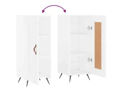 Aparador blanco 34,5x34x90 cm madera de ingeniería