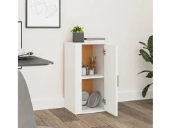 Aparador Blanco 40x33x70 cm Madera de Ingeniería