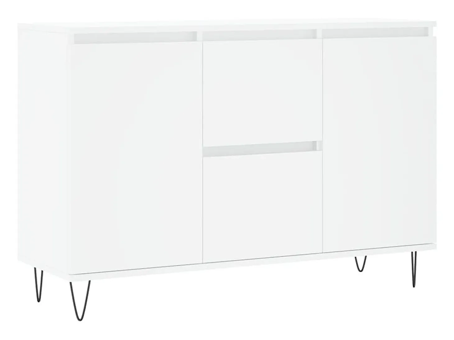 Aparador blanco 104x35x70 cm madera contrachapada