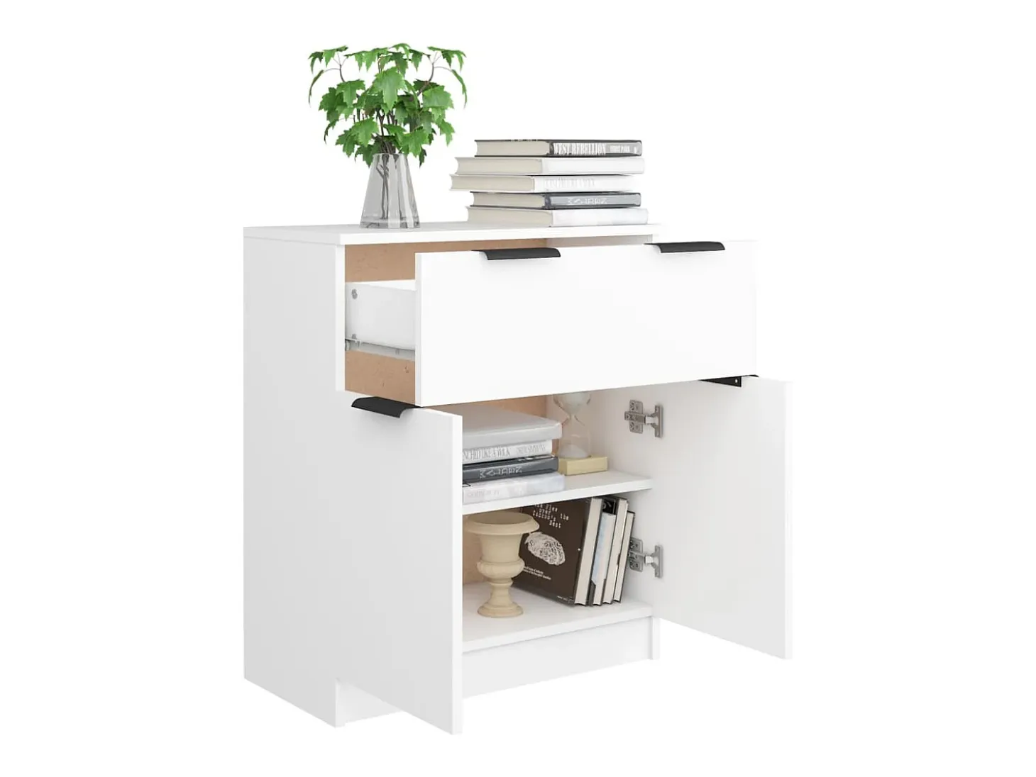 Aparador Blanco 60x30x70 cm Madera de Ingeniería