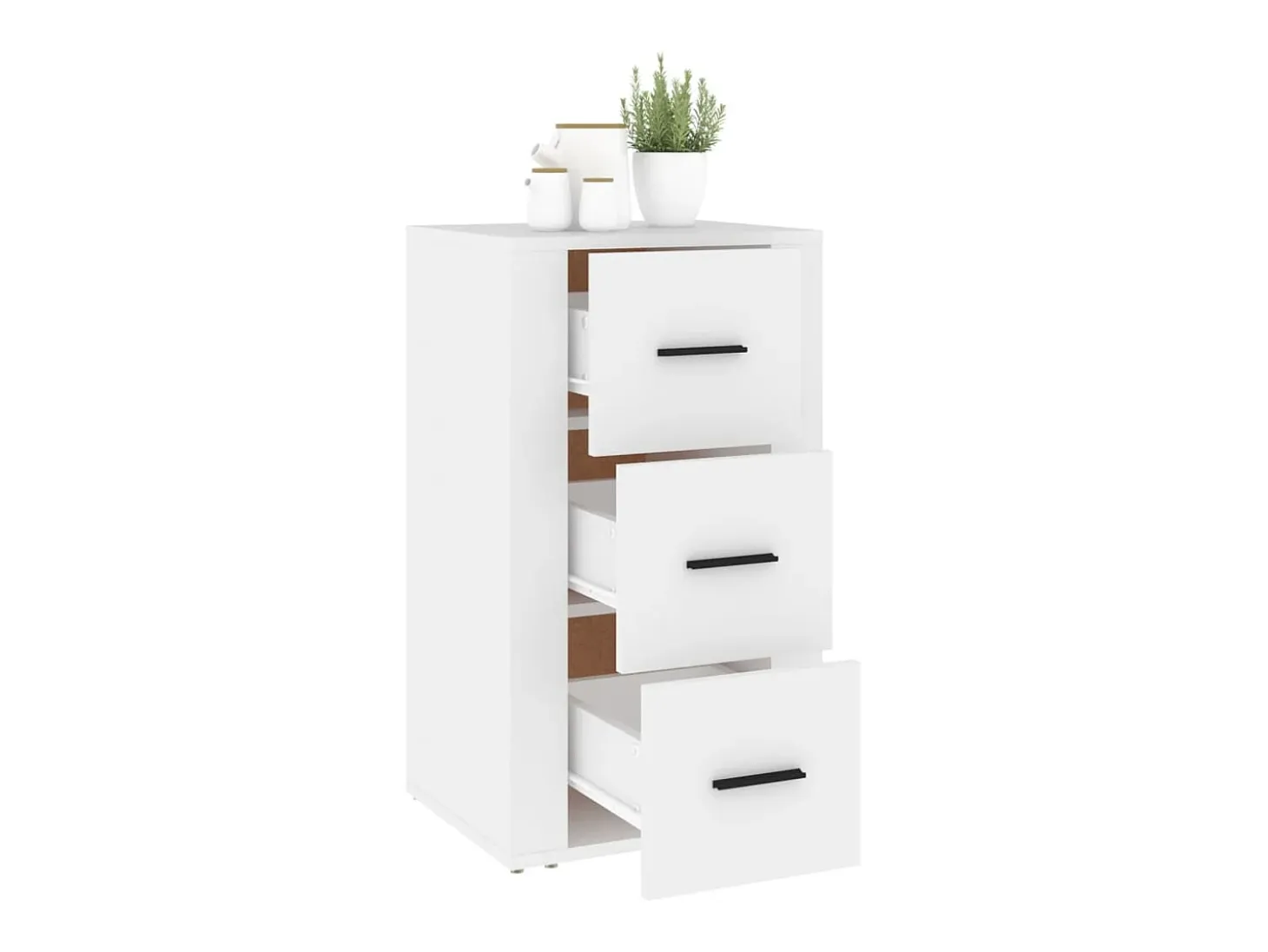 Aparador Blanco 40x33x70 cm Madera de Ingeniería
