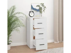Aparador Blanco 40x33x70 cm Madera de Ingeniería