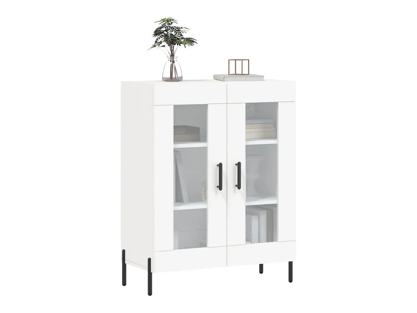 Aparador blanco 69,5x34x90 cm madera de ingeniería