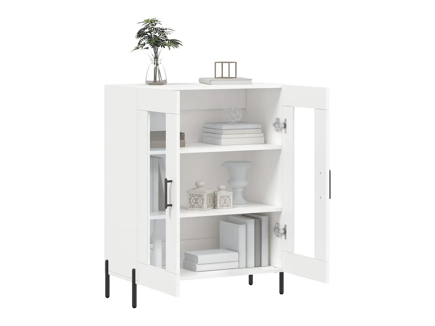 Aparador blanco 69,5x34x90 cm madera de ingeniería