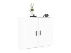 Aparador Blanco 80x33x70 cm Madera de Ingeniería