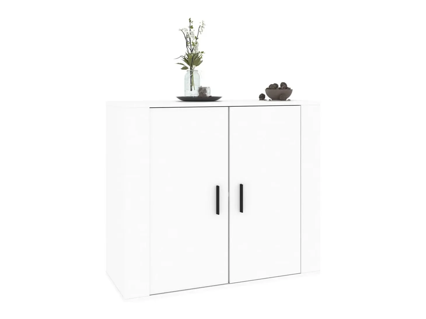 Aparador Blanco 80x33x70 cm Madera de Ingeniería