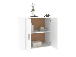 Aparador Blanco 80x33x70 cm Madera de Ingeniería