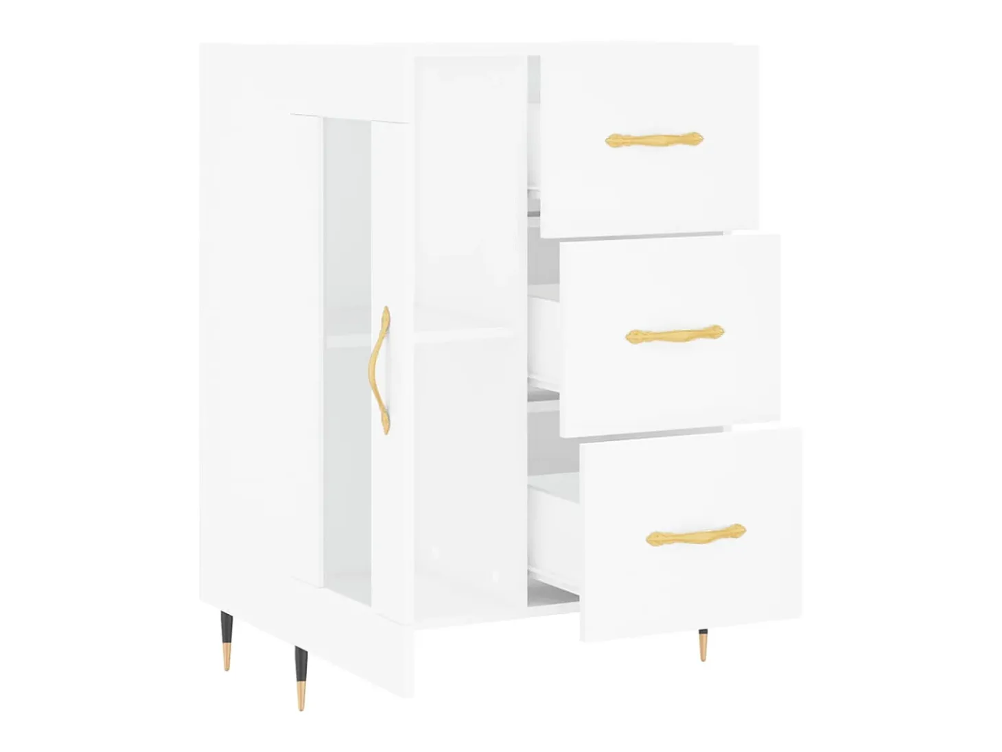 Aparador blanco 69,5x34x90 cm madera de ingeniería