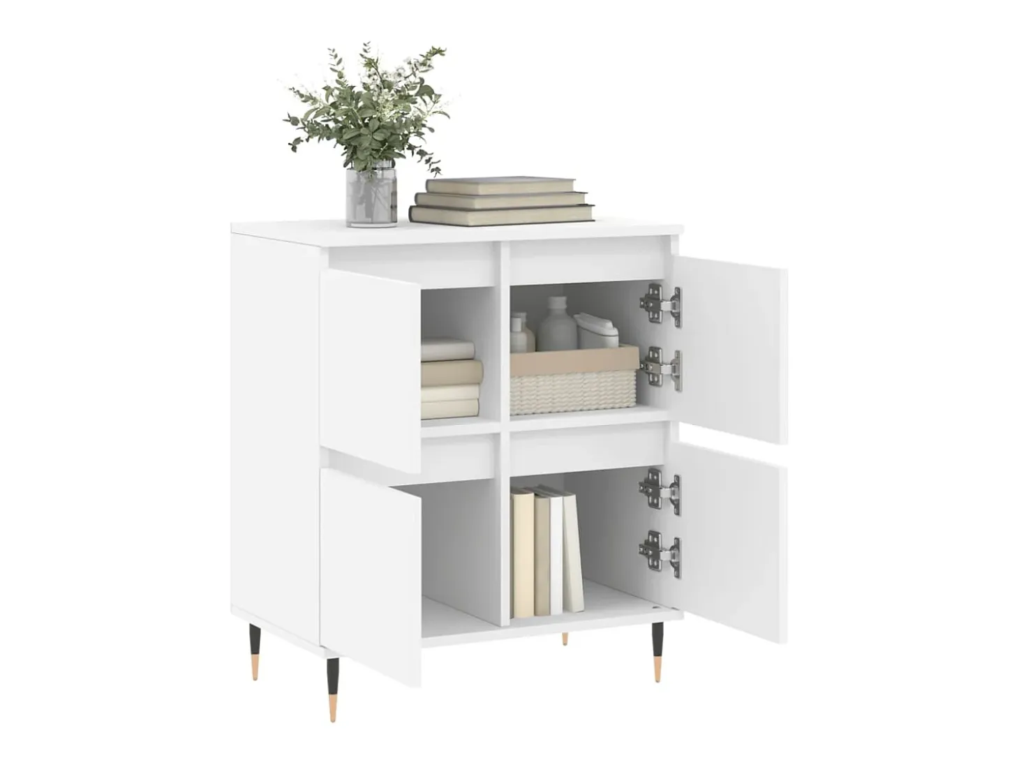 Aparador Blanco 60x35x70 cm Madera de Ingeniería