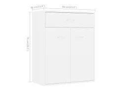 Aparador blanco 60x30x75 cm madera contrachapada