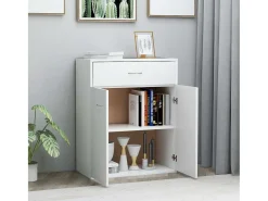 Aparador blanco 60x30x75 cm madera contrachapada