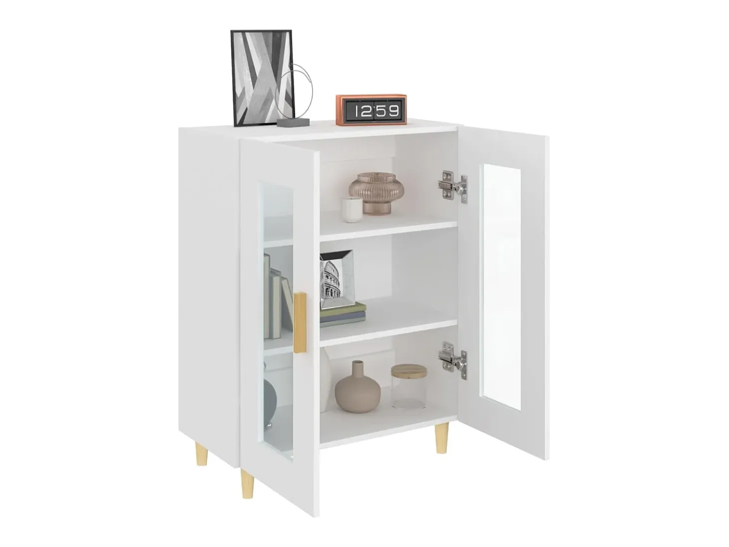 Aparador blanco 69,5x34x90 cm madera de ingeniería