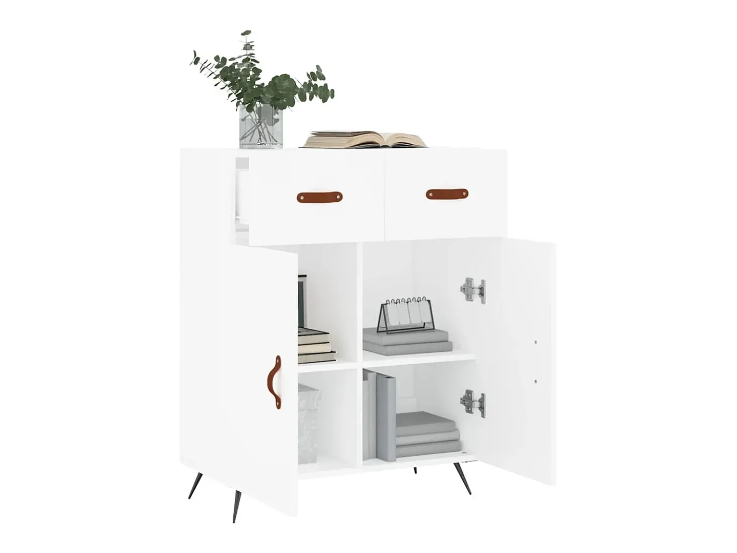 Aparador blanco 69,5x34x90 cm madera de ingeniería