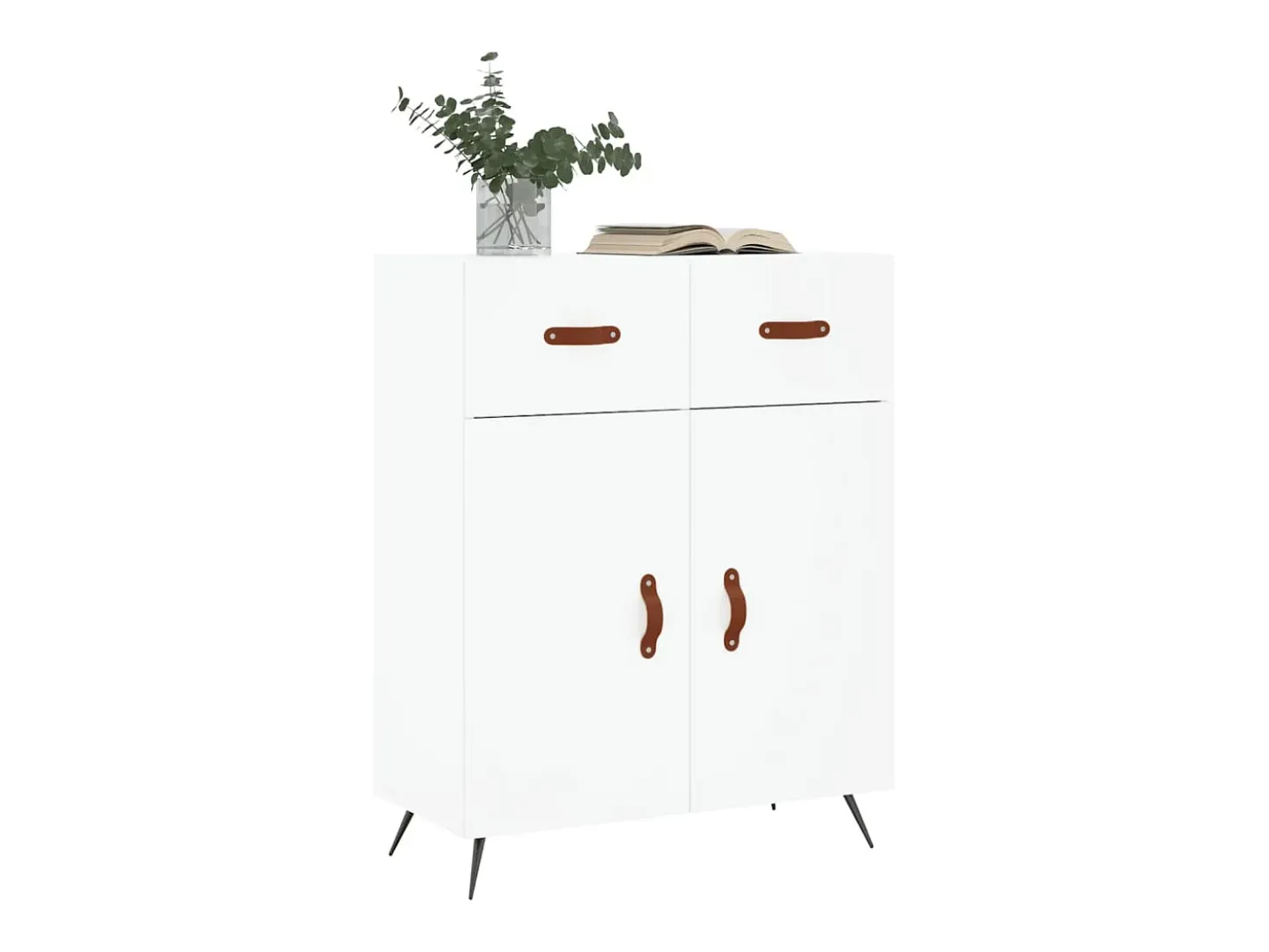 Aparador blanco 69,5x34x90 cm madera de ingeniería
