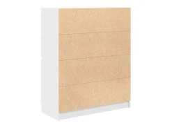 Aparador blanco 80x35x99 cm madera contrachapada