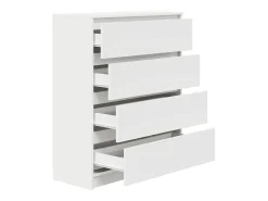 Aparador blanco 80x35x99 cm madera contrachapada