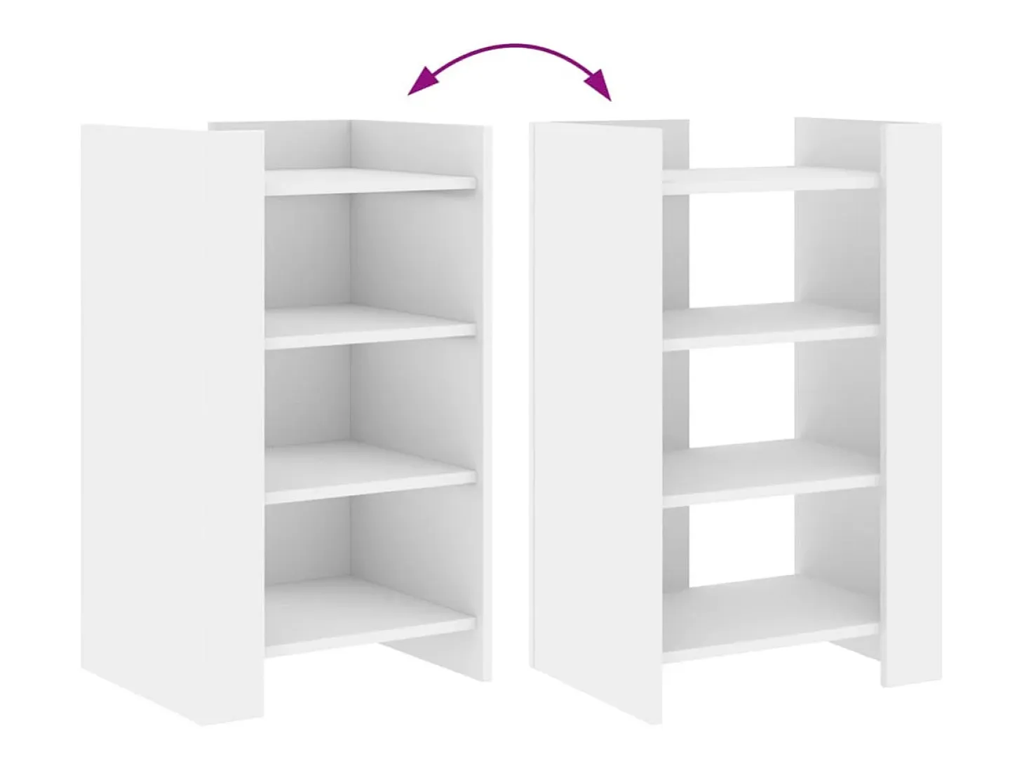 Aparador blanco 45x35x75 cm madera de ingeniería