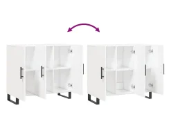 Aparador blanco 90x34x80 cm madera contrachapada