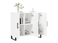 Aparador blanco 90x34x80 cm madera contrachapada