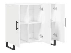 Aparador blanco 90x34x80 cm madera contrachapada