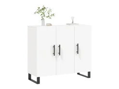 Aparador blanco 90x34x80 cm madera contrachapada